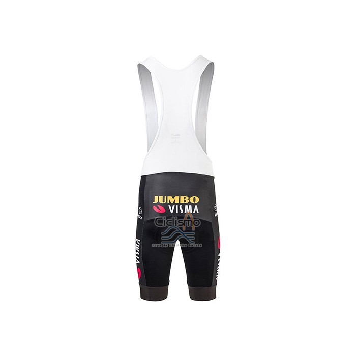 Jumbo Visma Ropa Ciclismo Culotte Corto 2021 Mangas Cortas Negro AMarillo